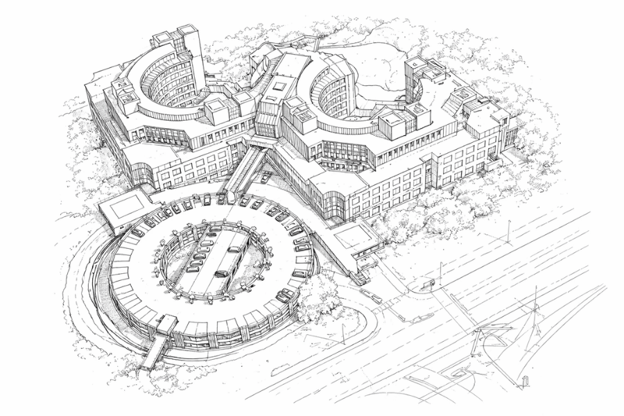 Duplex Architektur, gezeichnet